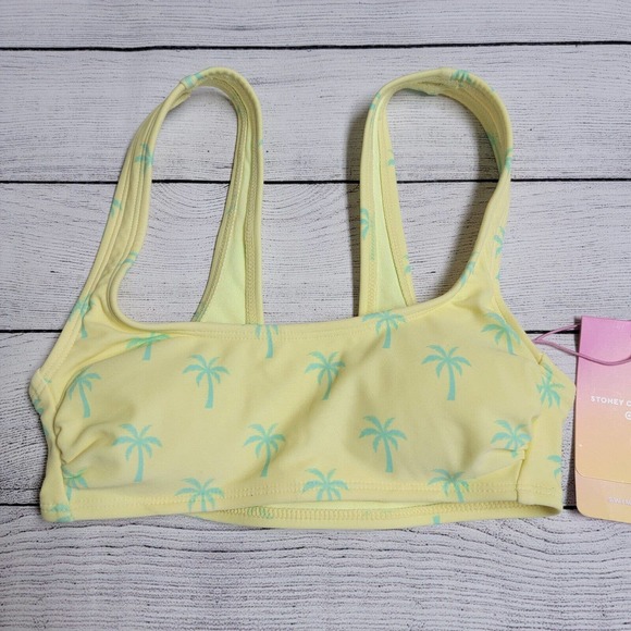 Stoney Clover Lane Other - Stoney Clover Lane x Target Bikini Swim Top Yellow Blue Palm Trees Size XXS (00)